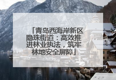青岛西海岸新区隐珠街道：高效推进林业执法，筑牢林地安全屏障